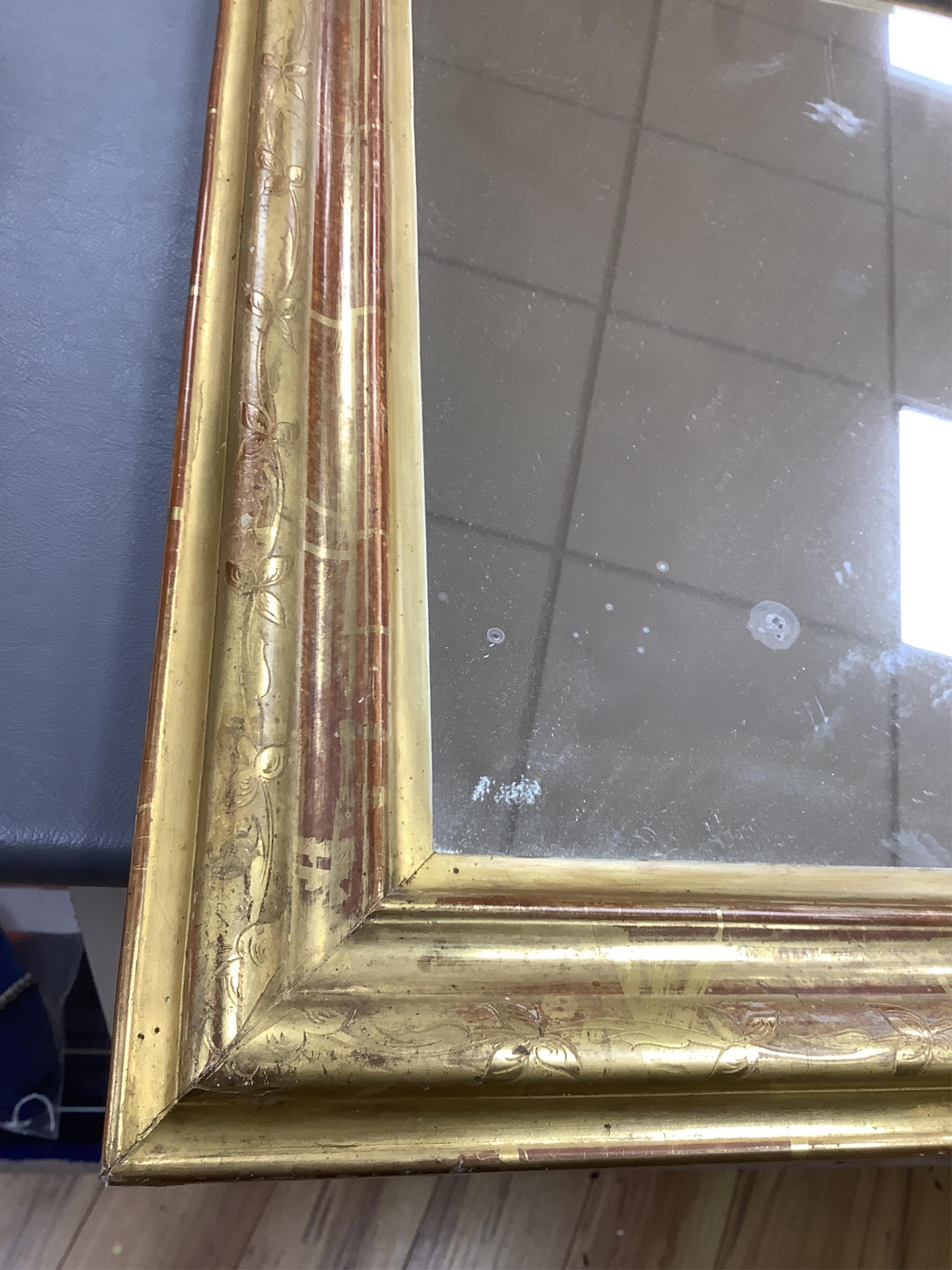 A Louis Philippe giltwood wall mirror, 54 x 42cm
